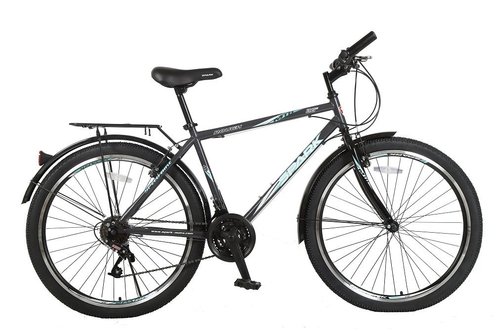 Фотографія Велосипед SPARK ROUGH 26" 2021, розмір М, Чорно-блакитний